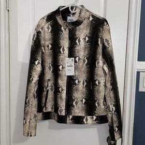Zara python jacket
